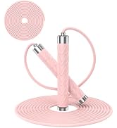 Jump Rope for Fitness, AUMCDIK Speed Skipping Rope for Women Men, Adjustable Jumping Rope with Al...
