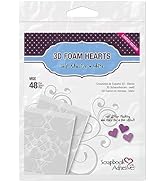 3L Corporation Self-Adhesive Scrapbook Foam Embellishment Shapes, Hearts