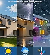 Permanent Outdoor Lights 147FT with 54 RGBIC LED Smart LED Light, App/Remote Control IP68 Waterpr...