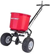 EarthWay 2600A-Plus 40 LB (18 KG) Walk-Behind Broadcast Fertilizer Spreader, Garden Seeder, Salt ...
