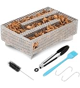 FLKQC 5" x 8" Pellet Smoker Tray, 12 Hours Billowing Maze Smoker Tray, Grill Smoker Box for Gas G...