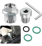 KoiLuvGo M14.1x1.5 Oversize Piggyback Oil Drain Plug, Stainless Steel Self-Tapping Oil Pan Thread...