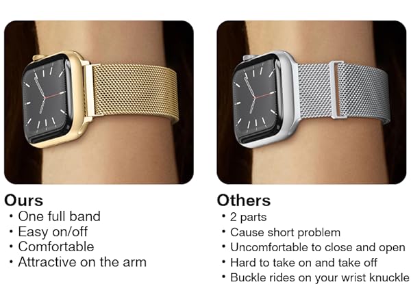 gold apple watch band