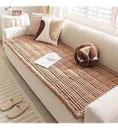 Disayu Fuzzy Pet Couch Cover for Dogs Washable, Non Slip Couch Covers for 2 Cushion Sofa Pet Frie...