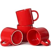 Smilatte 12 oz Stackable Coffee Mugs for Office Party, M101 Novelty Ceramic Cup for Boy Girl love...