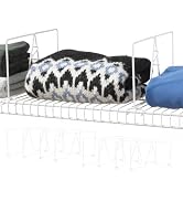 ziroland 8-Pack 7inch Height White Wire Shelf Dividers - Closet Shelf Organizer - Easy to Install...