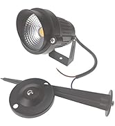 QUANS 6 Pack 5W Cool White 12V 24V DC AC Low Voltage Outdoor Landscape Spotlight LED Light, Wall ...