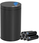 kaylowe Lijia Motion Sensor Bathroom Trash Can with Lid 4 Gallon Stainless Steel Garbage Cans Aut...