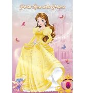 Pin The Crown on The Princess Party Game with Belle Poster Decoration,40 Crown Stickers, Belle De...