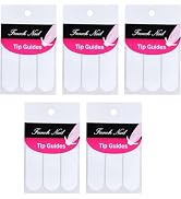 5 Sheets 240Pcs White French Manicure Nail Art Stickers Strips, Guide Stickers Moon Shape Design ...