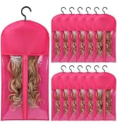 12PCS Wig Holder Wig Storage Wig Bags Storage with Hanger Hair Extension Holder Wig Holder for Mu...