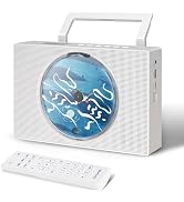 Portable CD Player with Bluetooth Built-in HiFi Speakers, Desktop Wall Mounted Handheld CD Player...