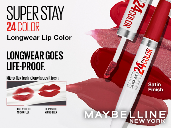 maybelline super stay lipstick, longwear lip color, long lasting lipstick, waterproof, smudge-proof