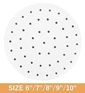 Air Fryer Liners Disposable Parchment Paper, Numola 100 Pcs Airfryer Sheets, 9 Inch White Non-sti...