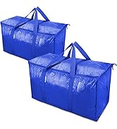 TICONN 2 Pack Extra Large Moving Bags with Zippers & Carrying Handles, Heavy-Duty Storage Tote fo...