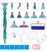 LEIYULY 25PCS Diamond Painting Pen, Diamond Painting Art Drill Bead Dot Pen Kit with 12 Threaded ...