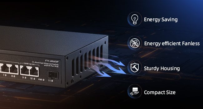 11-Port Fast Ethernet PoE Switch