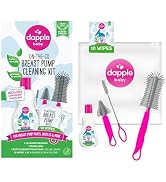 Dapple Breast Pump Cleaning Kit, 3 Baby Bottle Cleaning Brushes, Hypoallergenic & Powered by Plan...