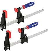 WORKPRO 12-Inch Steel Bar Clamps Set, 2-pack Quick-Release Clutch Style Bar Clamps with 2-1/2
