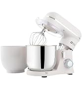Kitchen in the Box Stand Mixer, 3.5QT Two Bowls Small Kitchen Electric Mixer, 10-Speed Portable L...