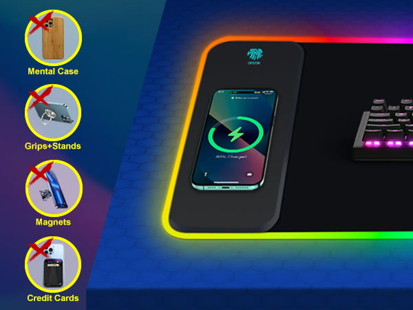 Cool rgb charging mouse pad