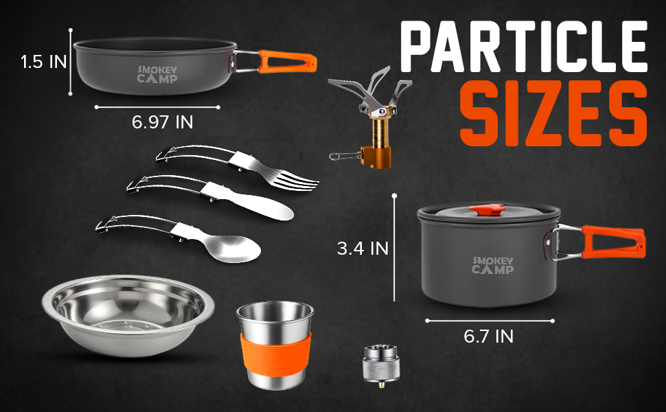 mess kit sizes