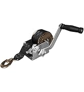 Jack Boss Hand Winch, 800 lbs Pulling Capacity, Boat Trailer Winch Heavy Duty Rope Crank with 20 ...