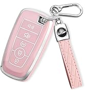 MILD EAST For Ford Key Fob Cover with Keychain, Soft TPU Key Case Shell Full Protection for Ford ...
