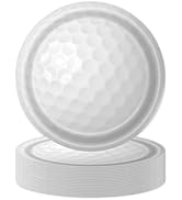 KFJBPB 50PCS Golf Ball Party Paper Plates 7 Inch, Disposable Golf Birthday Party Supplies Cake De...