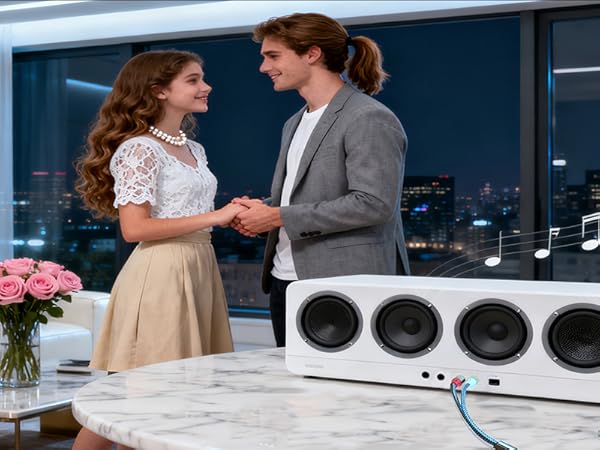 Type-C port smartphone connects to speaker