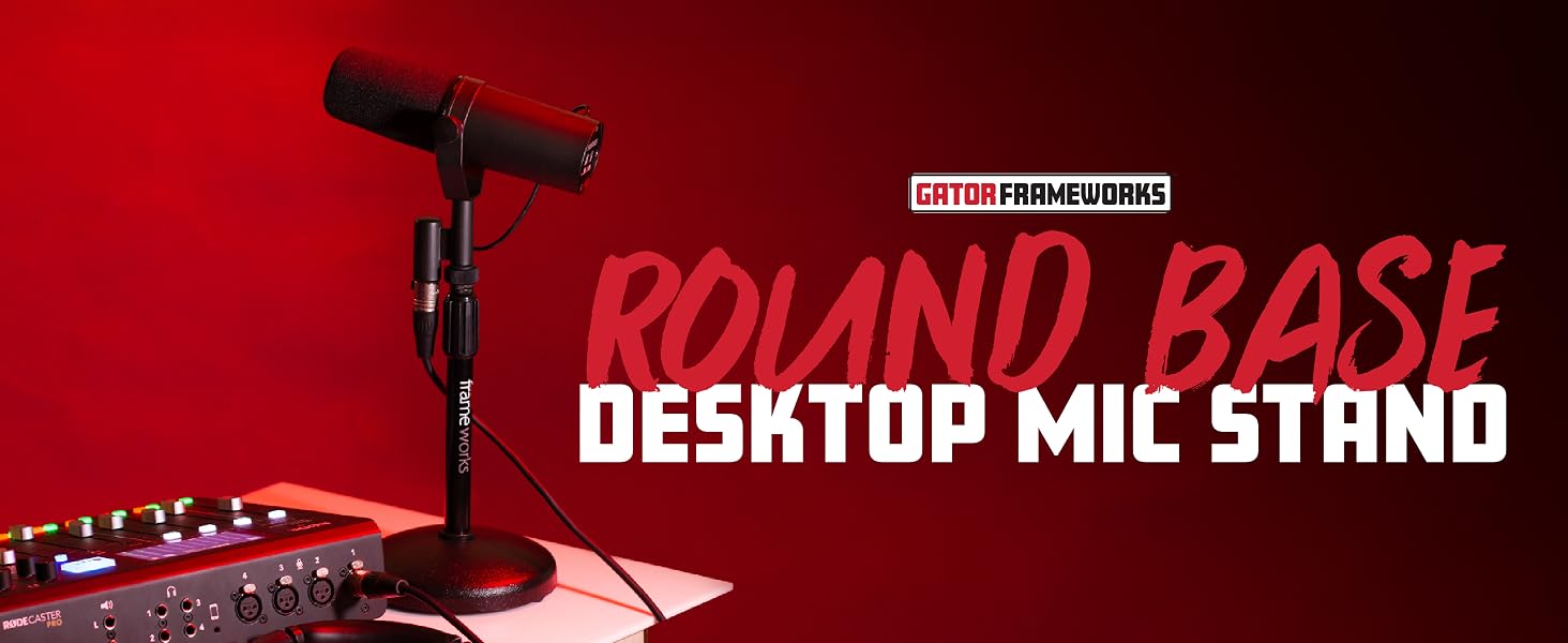 Round Based Desktop Mic Stand