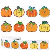 Whaline 1000Pcs Fall Pumpkins Stickers for Kids Thanksgiving Fall Cute Pumpkins Sticker with Funn...