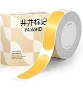 MakeID S1/S1 PRO Label Maker Tape Yellow, Thermal Paper Self-Adhesive Laminated Label Tape Replac...