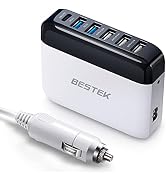 Car USB Charger Fast Charge 86W 9A Quick Charge 3.0 & USB-C PD Car Charger Adapter with Smart Ide...