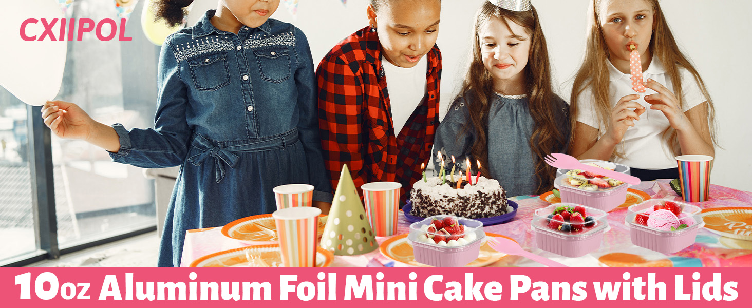 10oz Mini Cake Pans with Lids