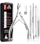 Cbiumpro 5 Pack Cuticle Trimmer Set with Pusher Cutter Clipper Remover Tool | Professional, Home ...