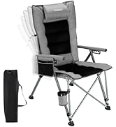 Anmiro Folding Camping Chair with Cup Holder and Storage Bag, Heavy Duty Support 400 LBS, Oversiz...