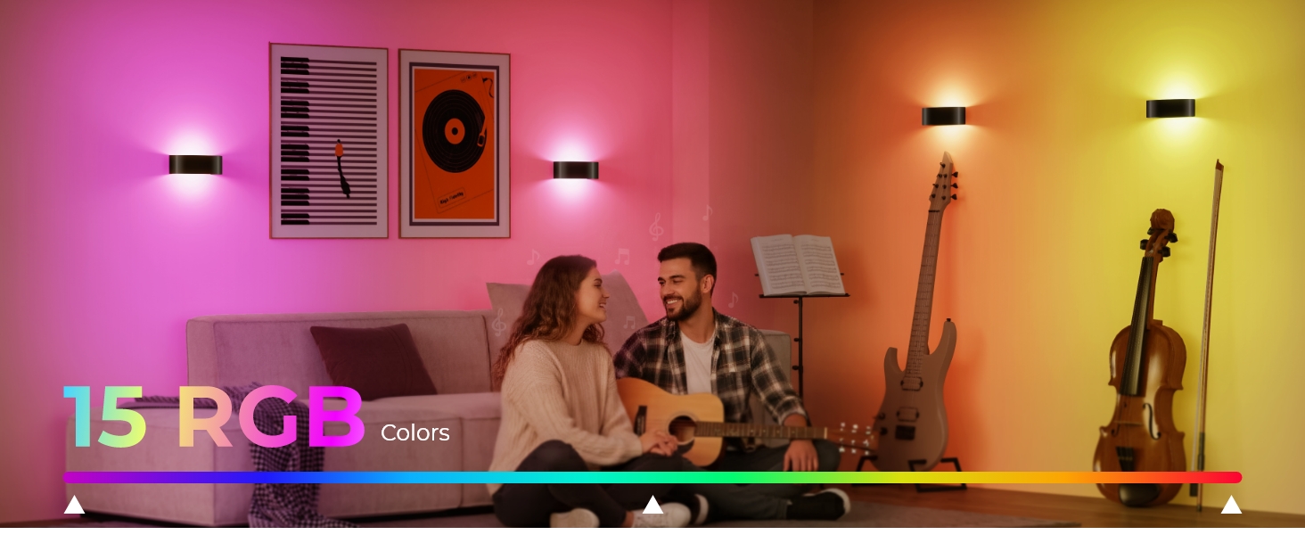 15 RGB Colors Motion Sensor Wall Light