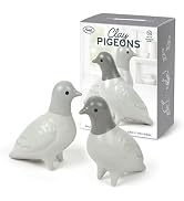 Genuine Fred CLAY PIGEONS, Ceramic Pigeon Salt and Pepper Shakers