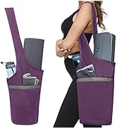 Ewedoos Canvas Yoga Mat Bag Fits Most Mats Yoga Bag with Large Storage Pockets to Hold More Acces...
