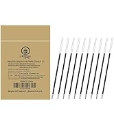 MengRan 3.85'' Ballpoint Ink Pen Refills for Click Pens, 1 mm Medium Point Tip, (Refills-Black in...