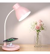 Vicsoon Desk Lamps for Home Office - LED Desk Lamp with Wireless Charger, 3 Color Modes Dimmable ...