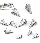 Alwonder Pyramid Sinkers Fishing Weights Fishing Sinkers, Saltwater Freshwater Lead Fishing Weigh...