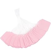 joycraft 200Pcs Price Tags with String Attached, 1.4x1.8 inch Paper Hang Tags with String, Pink J...