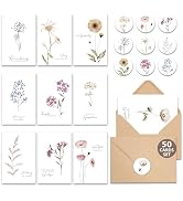 AUDREE 50 Pcs Sympathy Cards with Envelopes (4"x6") - Bulk Condolence Cards with Thoughtful Messa...