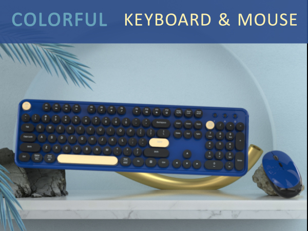 colorful keyboard and mouse wireless