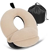 BUYUE Kids Travel Pillows for Airplane, Memory Foam 360° Head Support Sleeping Essentials for Lon...