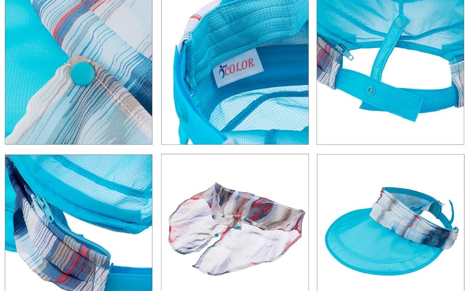 women sun hat uv sun Protection with Neck Flap Cap