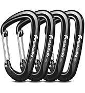 FresKaro Wiregate Carabiner Clip, 12kN(2698lbs), Used for Backpacking Gear or as a Hiking Accesso...