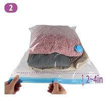 Tighten the zipper to ensure the bag is sealed very well